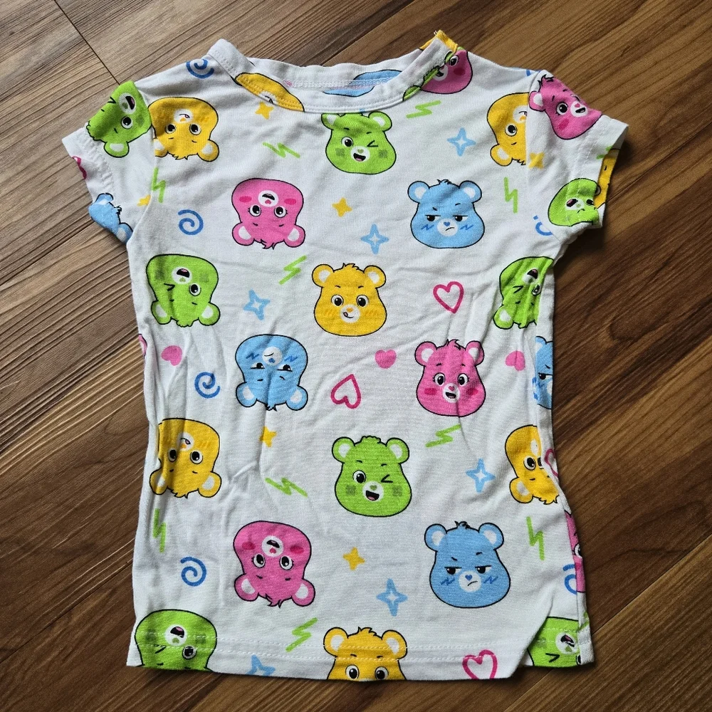 Girls 4T Care Bear & Polar Bear Cozy Pajama Sets EUC set of 2